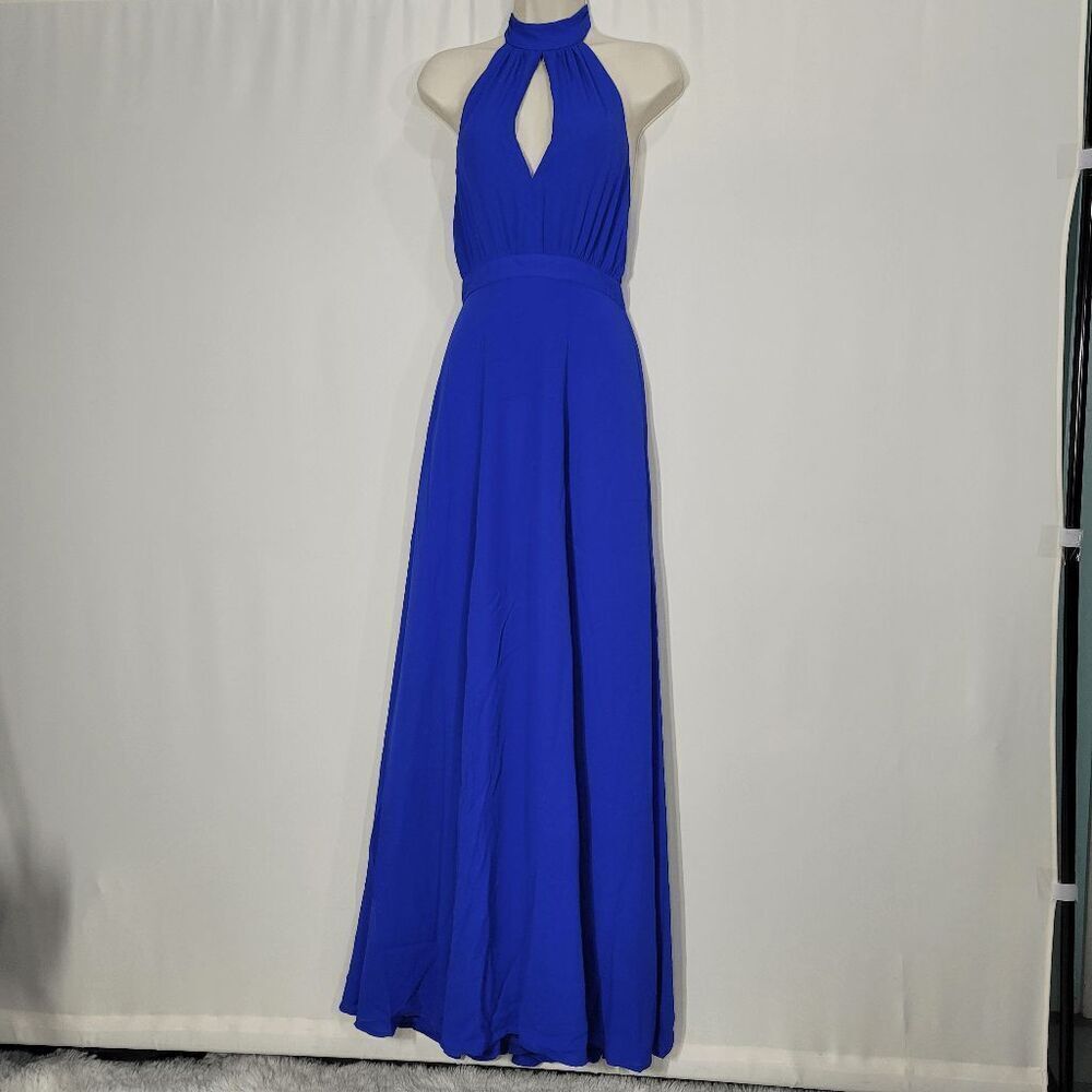 Yumi Kim Royal Blue High Demand Halter Neck Maxi Dress XX-Small